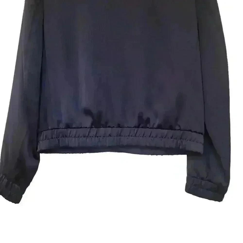 Banana Republic Men's Navy Poly Satin Lined Bomber Jacket